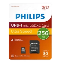Memóriakártya PHILIPS Micro SDHC 256GB Class 10 +adapter