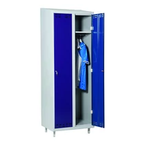 Fémszekrény 2 hosszúajtós, öltöző INTRA kék/szürke, lapraszerelt 192/183x55x70cm