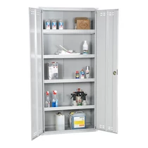 Vegyszer tároló szekrény INTRA 4 polccal szürke 195x92x42cm