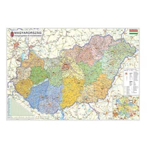 Szúrkatábla fémkerettel Magyarország közigazgatása és közlekedése 140 x 100 cm STIEFEL