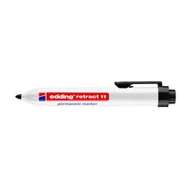 Marker permanent Edding Retract 11 fekete alkoholos filc