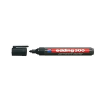 Marker permanent Edding 300 fekete kerek hegyű alkoholos filc -7580003000-