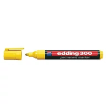 Marker permanent Edding 300 sárga kerek hegyű alkoholos filc-7580003005-