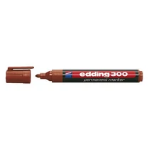 Marker permanent Edding 300 barna kerek hegyű alkoholos filc