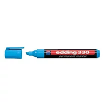 Marker permanent Edding 330 világoskék vágott hegyű alkoholos filc