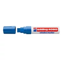 Marker üvegre Edding 4090 vastag kék -7580139002- folyékony kréta
