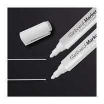Üvegreíró marker kerekhegyű 2-3mm Sigel 2db/klt -BA715- FEHÉR