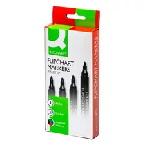 Flipchart marker 4db-os klt. kerek végű Q-CONNECT -KF01551-