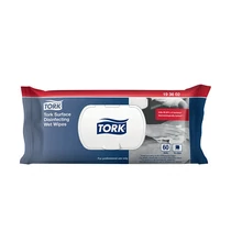 Nedves felületfertőtlenítő kendő 1 rétegű, 60db-os visszazárható TORK