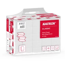Kéztörlő Katrin Classic Interfold One Stop M2 ''Z'' hajtogatott 160lap 2rétegű 20,3x24cm recycled fehér (Kiszerelés: 25csm/gyűjtő)