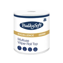 Kéztörlő BULKYSOFT XL tekercses 220 lapos 3 rétegű hófehér  (Gyűjtőcsomag: 12 tekercs/csomag)