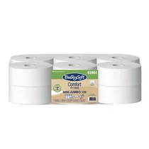 Toalettpapír BULKYSOFT Comfort Mini 315 lapos 2 rétegű fehérített (Gyűjtő: 12 tekercs/zsugor)