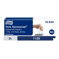 Szalvéta TORK Xpressnap N4 adagolós N4 5x225lap/csm -10840- adagolós fehér