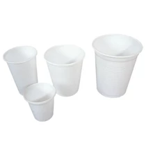 Pohár 1dl-es műanyag fehér (Kiszerelés: 100db/csm)