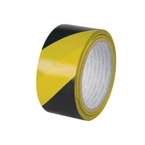 Jelzőszalag ipari 48mmx20m fekete-sárga Q-CONNECT