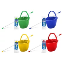 Felmosókészlet kerek vödör 12l + csvarókosár + felmosófej + felmosónyél BONUS