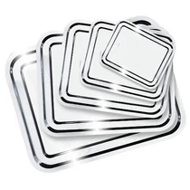 Tálca fém négyszögletes rozsdamentes 45x35,5 cm -1605SIS005-