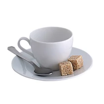 Mokkáscsésze+csészealj Rotberg Porcelain Basic fehér 10cl 1210BAS001 (Kiszerelés: 6db/klt)