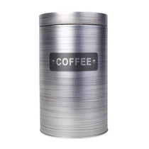 Kávétartó doboz fémhenger kávé mintás légmentesen zárható