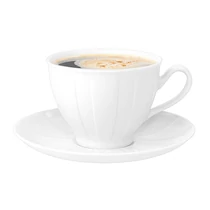 Mokkáscsésze+alj 10cl Rotberg Porcelain Oslo fehér porcelán 6db/készlet