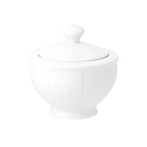 Cukortartó fedővel 25cl Rotberg Porcelain Oslo fehér porcelán