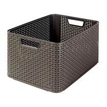 Tárolódoboz sötétbarna rattan hatású 18L -M- CURVER STYLE