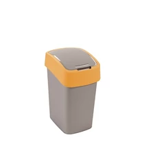 Szemetesvödör billenő fedeles -PACIFIC FLIP BIN- 25L ezüst/sárga CURVER