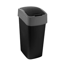Billenőfedeles szemetes CURVER ''PACIFIC FLIP BIN'' 45l fekete/szürke