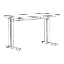 Íróasztal C-lábbal 180x80x74 ES DESK C-LEG RC (W1800 D800 …) fekete