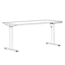 Elektromosan állítható asztal 160x65 ECOMO DESK RC (W1600 D650 BI HS-EC-UD ST-EU BC-WH PACK-UA) fekete