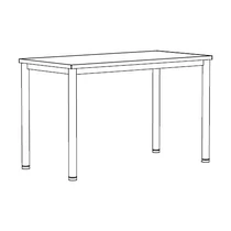 Tárgyalóasztal I-lábakkal 80x80x74 ES MEETING TABLE I-LEG RC (W800 D800 …) fekete