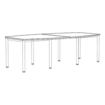 Tárgyalóasztal hordó alakú I-lábakkal 320x140/100x74 ES MEETING TABLE I-LEG BR T2(W3200D1400/1000…) fekete