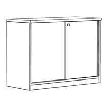 Tolóajtós szekrény 160x44,5x154,5 ES CABINET S (W1600 D445 4OH HDF TT18 …) szürke