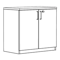 Duplaajtós szekrény 80x44,5x222,5 ES CABINET H D2 (W800 D445 6OH HDF TT18 …) fehér