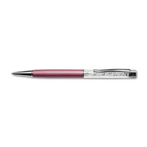 Golyósirón felül fehér színű Swarovski kristályokkal töltve világoslila tolltest 14 cm ART Crystella golyóstoll -1805XGT040-