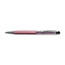 Golyósirón felül világoslila színű Swarovski kristályokkal töltve világoslila tolltest 14 cm Touch ART Crystella golyóstoll -1805XGT045-