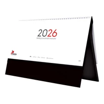 UNDENA Asztali naptár álló műbőrbevonatú naptárháttal UAS-01 fekete 325x155mm