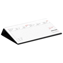 UNDENA Asztali naptár fekvő műbőrbevonatú naptárháttal UAS-02 fekete 325x155mm