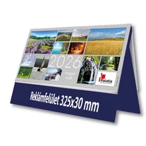 PALATIA Asztali naptár álló bőrős naptárháttal UASF-01 Magyar tájak kék 325x155mm