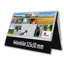 PALATIA Asztali naptár álló bőrős naptárháttal UASF-01 Magyar tájak fekete 325x155mm