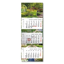 TOPTIMER Speditőrnaptár T080 3 tömbös képes Kertek 315x852mm