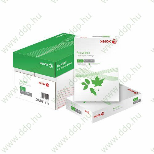 Fénymásolópapír A/4 80g Xerox Recycled Plus 500ív/csomag 85-ös fehérségű Környezetbarát -003R91912-