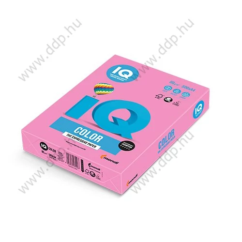 Színes fénymásolópapír A/4 80g IQ Color 500ív/csomag neonpink