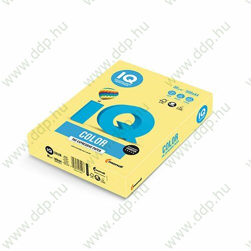 Színes fénymásolópapír A/4 80g IQ Color 500ív/csomag trend pasztell sárga/sötét -180037273/ZG34-