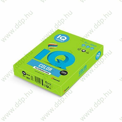 Színes fénymásolópapír A/4 80g IQ Color 500ív/csomag intenzív világoszöld -180036893/LG46-