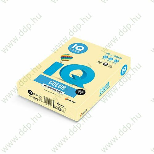 Színes fénymásolópapír A/4 80g IQ Color 500ív/csomag pasztell sárga -180037263/YE23-