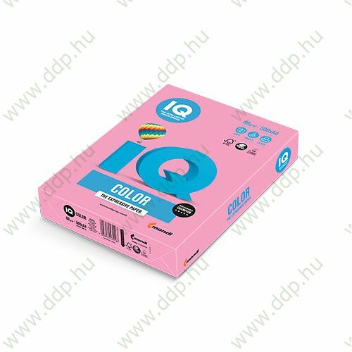 Színes fénymásolópapír A/4 80g IQ Color 500ív/csomag pasztell rózsa -180037195/PI25-