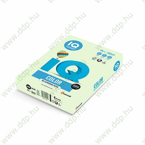 Színes fénymásolópapír A/4 80g IQ Color 500ív/csomag pasztell világoszöld -180036755/GN27-