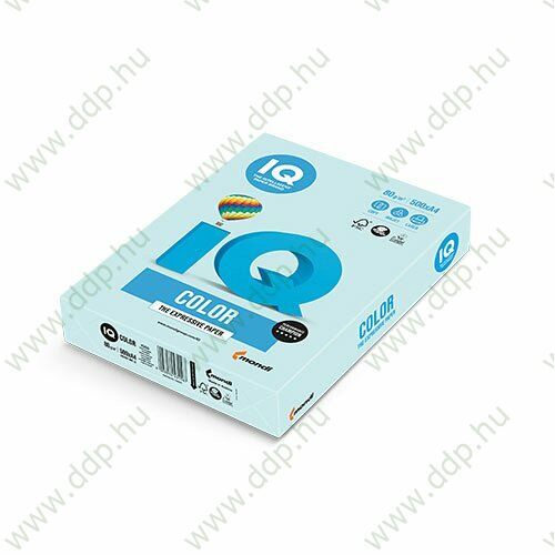 Színes fénymásolópapír A/4 80g IQ Color 500ív/csomag pasztell világoskék -180036687/BL29-