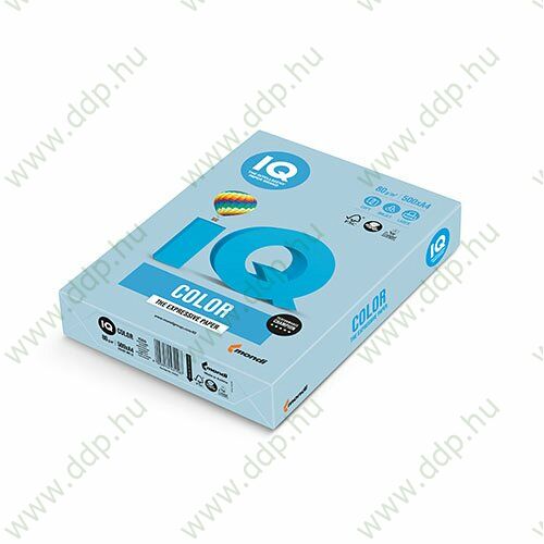 Színes fénymásolópapír A/4 80g IQ Color 500ív/csomag pasztell középkék -180037166/OBL70-